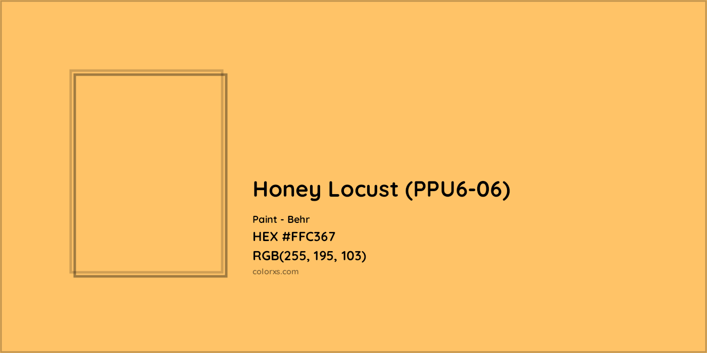 HEX #FFC367 Honey Locust (PPU6-06) Paint Behr - Color Code
