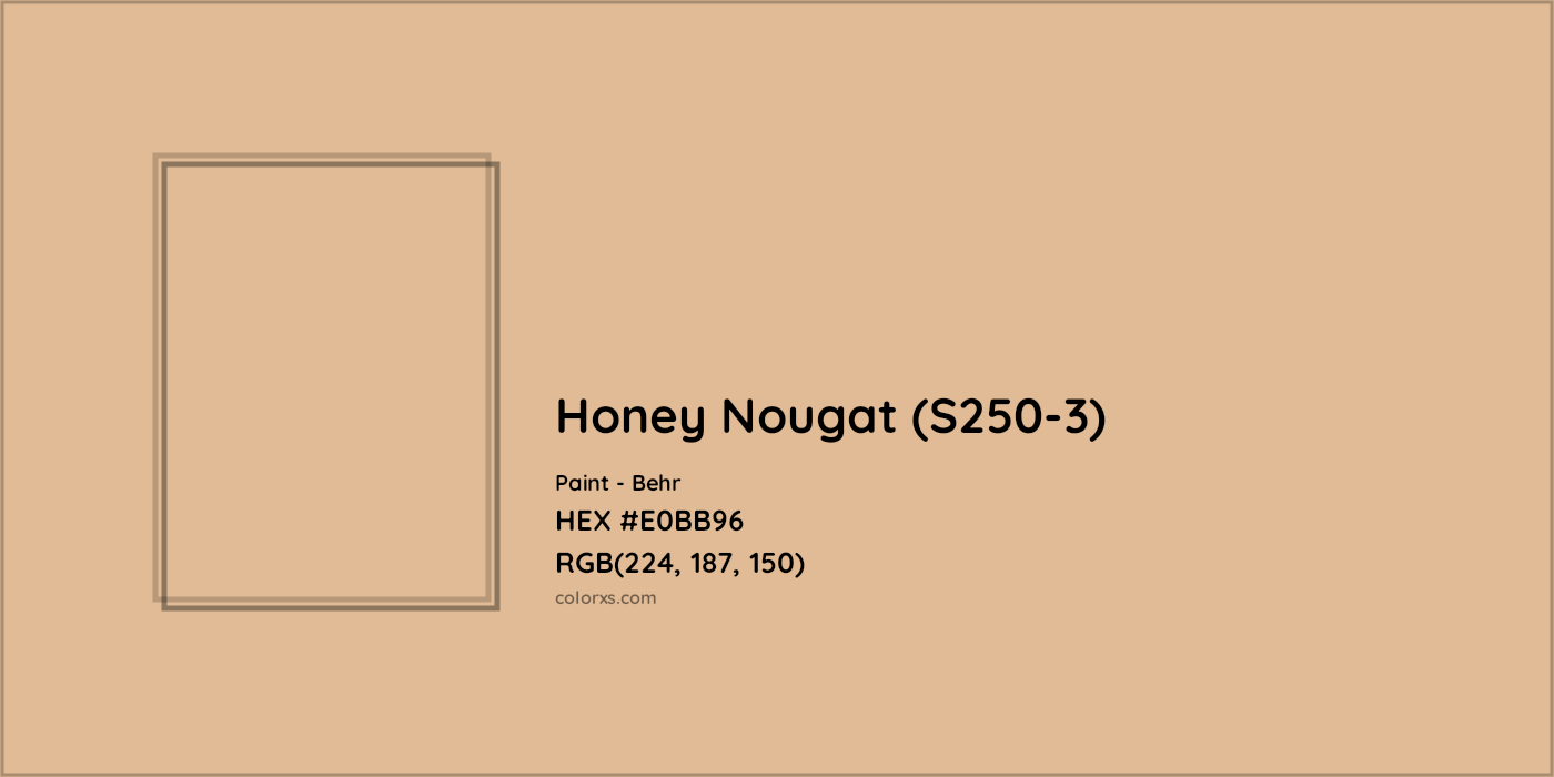 HEX #E0BB96 Honey Nougat (S250-3) Paint Behr - Color Code