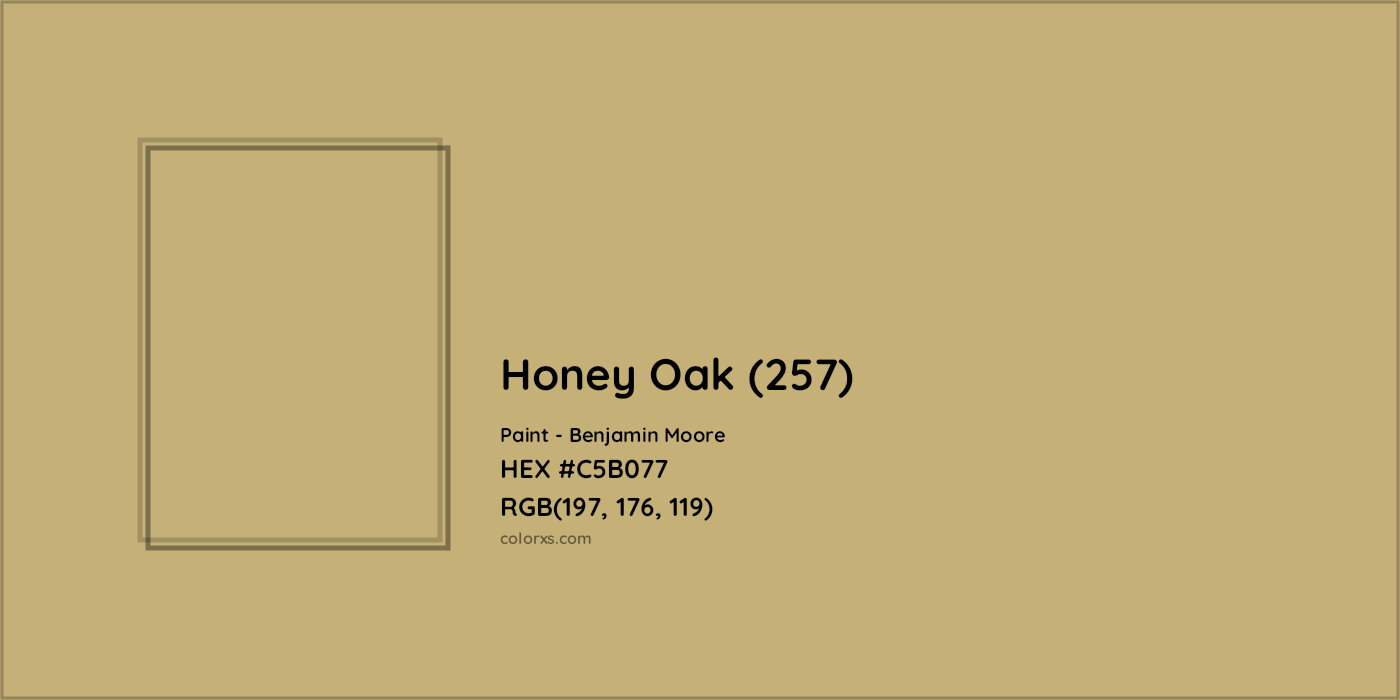 HEX #C5B077 Honey Oak (257) Paint Benjamin Moore - Color Code
