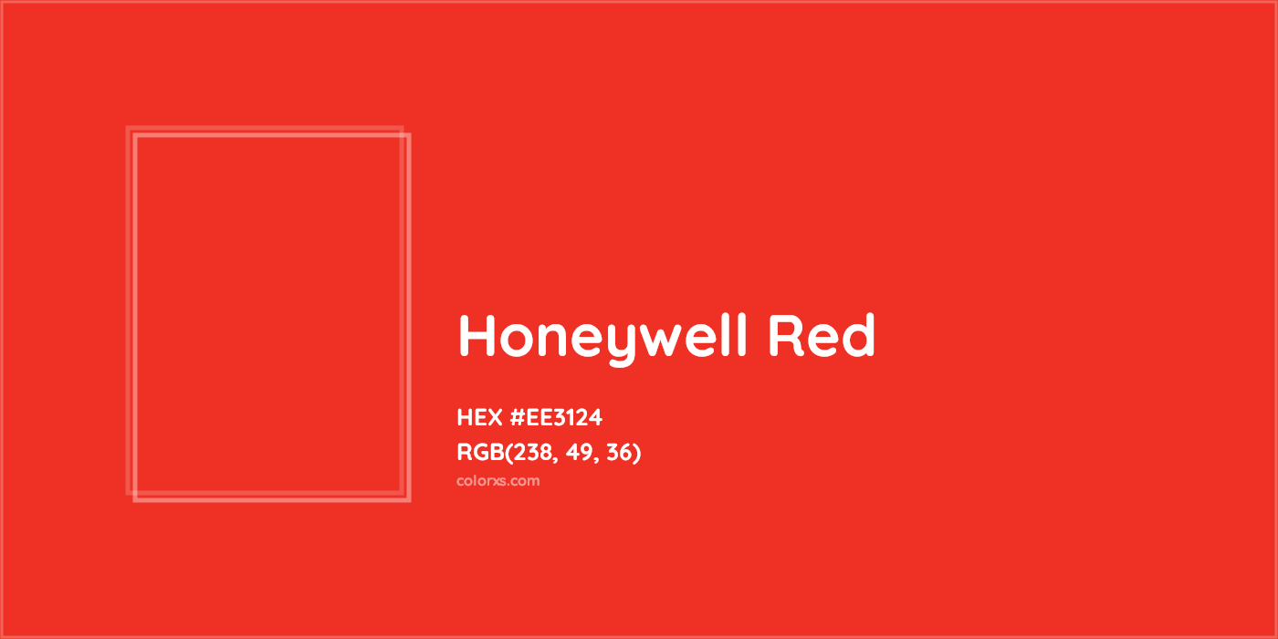 HEX #EE3124 Honeywell Red Other Brand - Color Code
