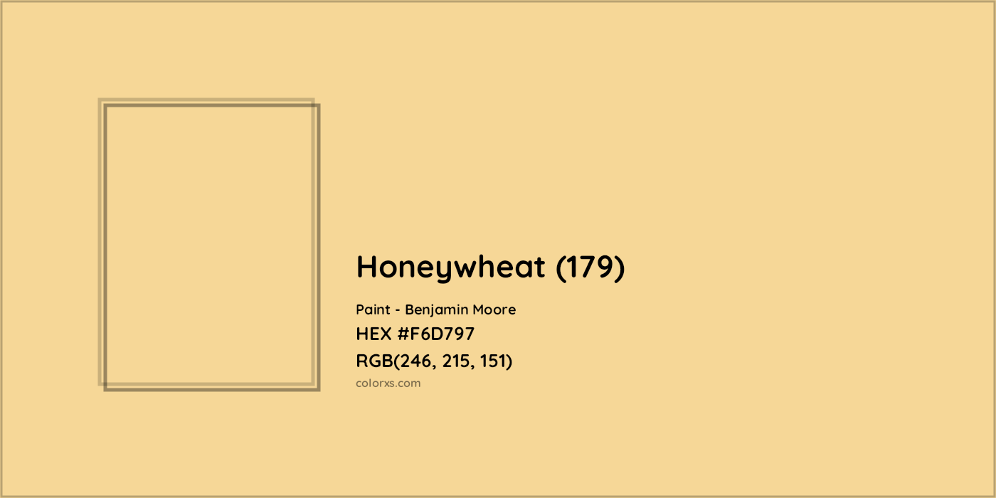 HEX #F6D797 Honeywheat (179) Paint Benjamin Moore - Color Code