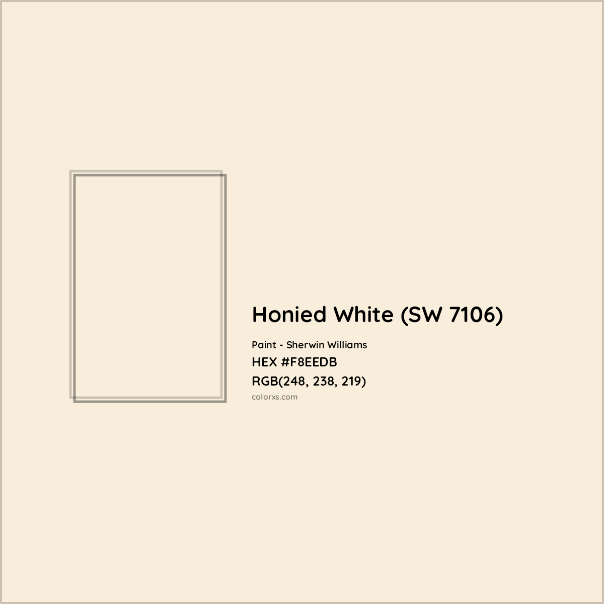 HEX #F8EEDB Honied White (SW 7106) Paint Sherwin Williams - Color Code