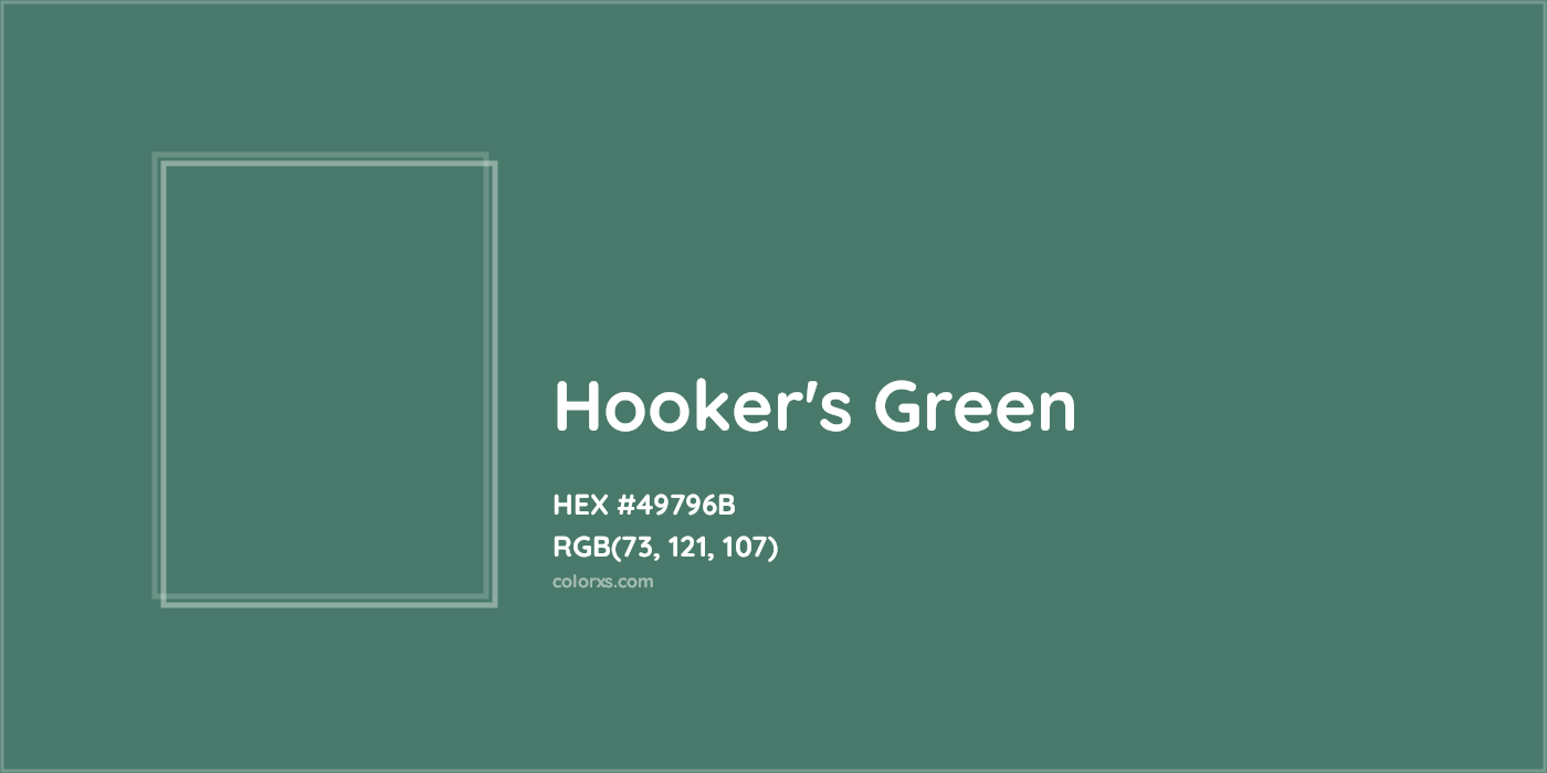 HEX #49796B Hooker's Green Color - Color Code