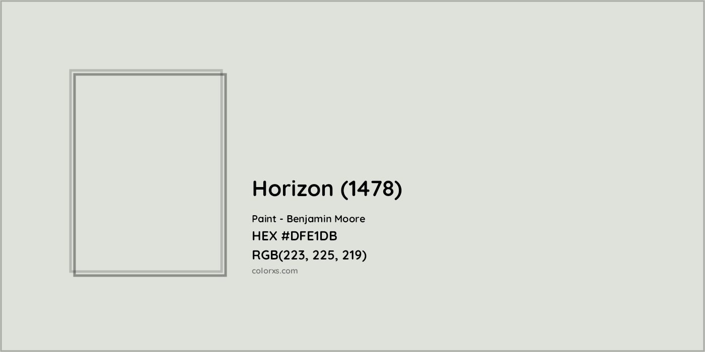 HEX #DFE1DB Horizon (1478) Paint Benjamin Moore - Color Code