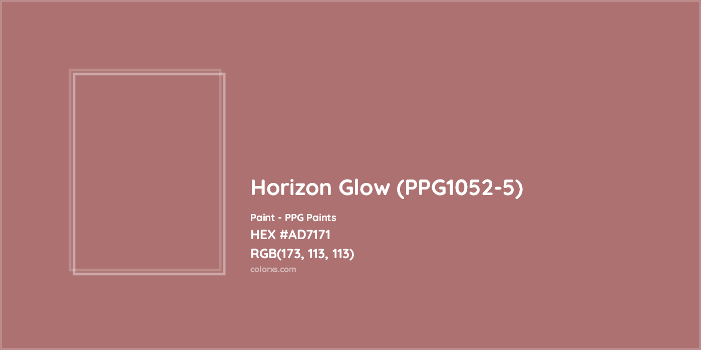 HEX #AD7171 Horizon Glow (PPG1052-5) Paint PPG Paints - Color Code