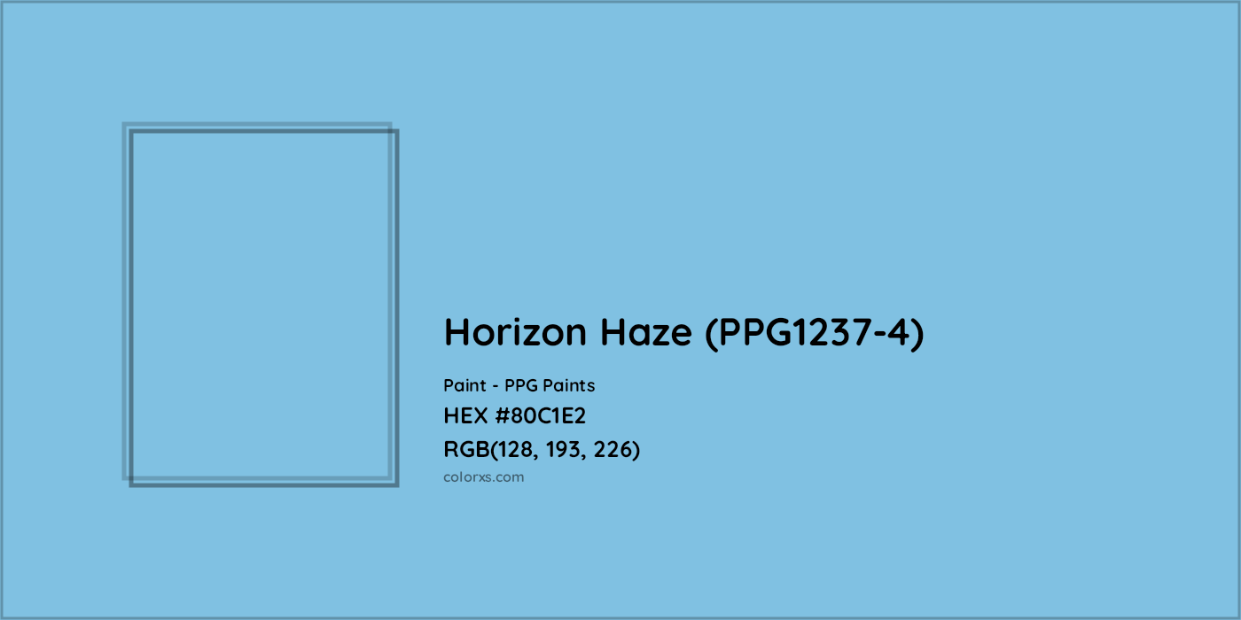 HEX #80C1E2 Horizon Haze (PPG1237-4) Paint PPG Paints - Color Code