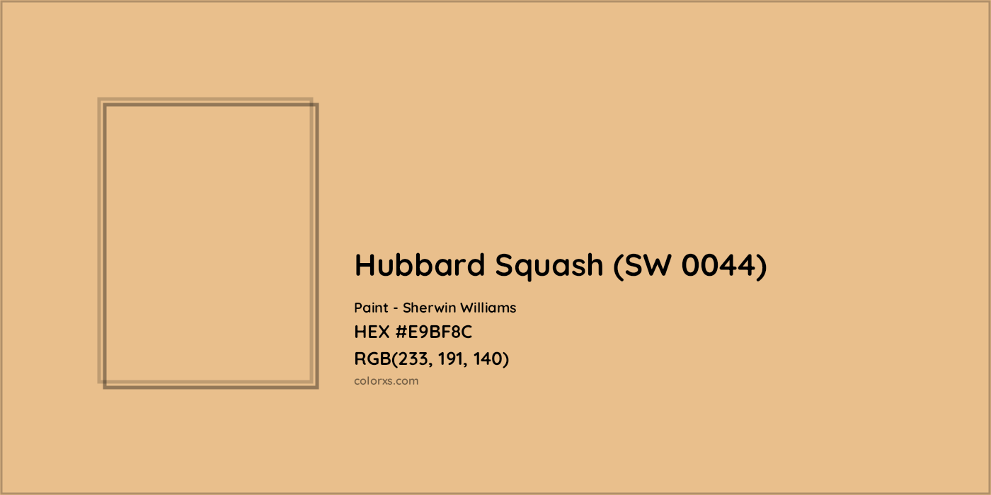 HEX #E9BF8C Hubbard Squash (SW 0044) Paint Sherwin Williams - Color Code