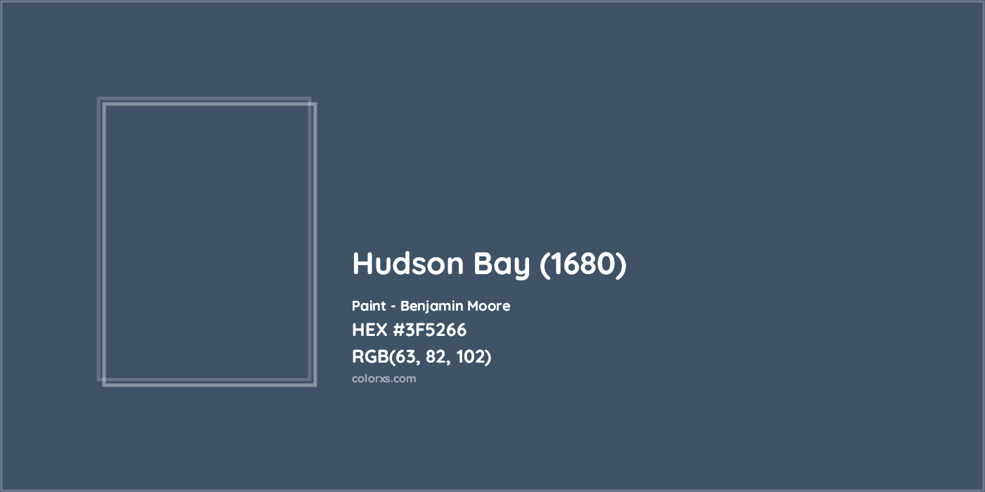 HEX #3F5266 Hudson Bay (1680) Paint Benjamin Moore - Color Code