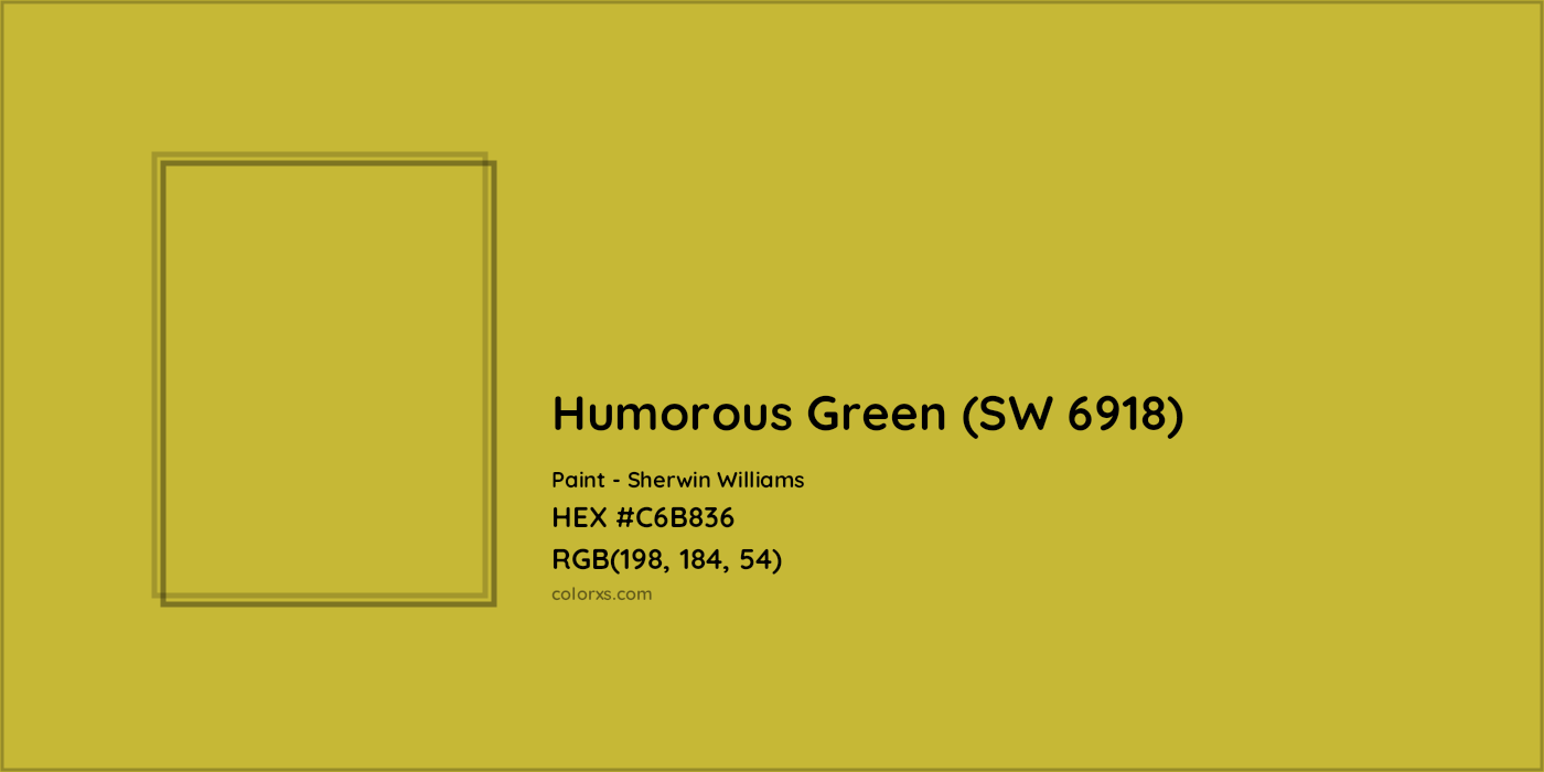 HEX #C6B836 Humorous Green (SW 6918) Paint Sherwin Williams - Color Code