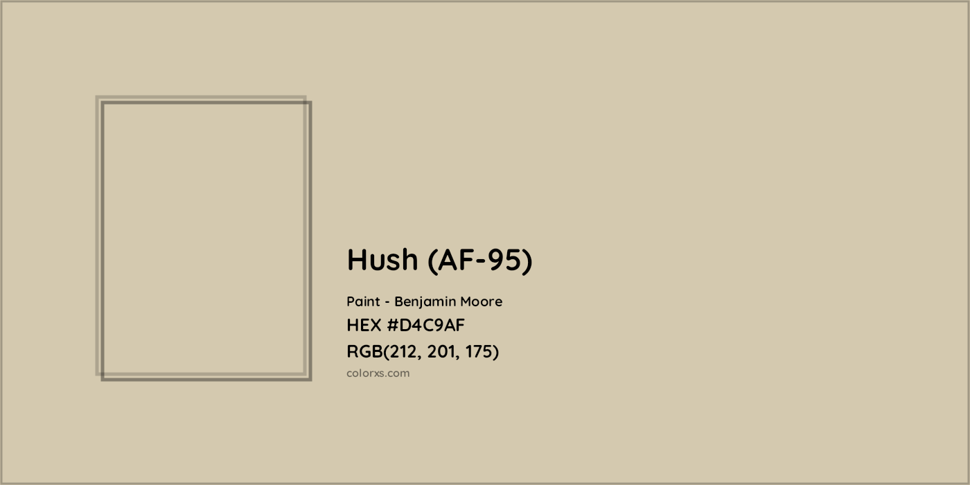 HEX #D4C9AF Hush (AF-95) Paint Benjamin Moore - Color Code