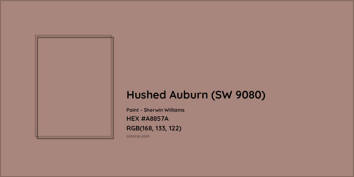 HEX #A8857A Hushed Auburn (SW 9080) Paint Sherwin Williams - Color Code