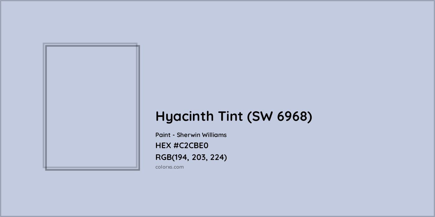 HEX #C2CBE0 Hyacinth Tint (SW 6968) Paint Sherwin Williams - Color Code