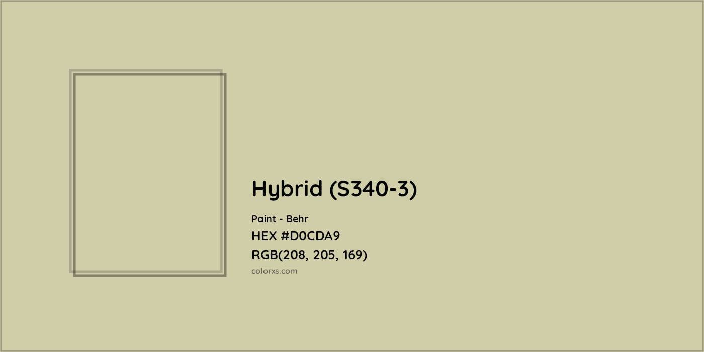 HEX #D0CDA9 Hybrid (S340-3) Paint Behr - Color Code