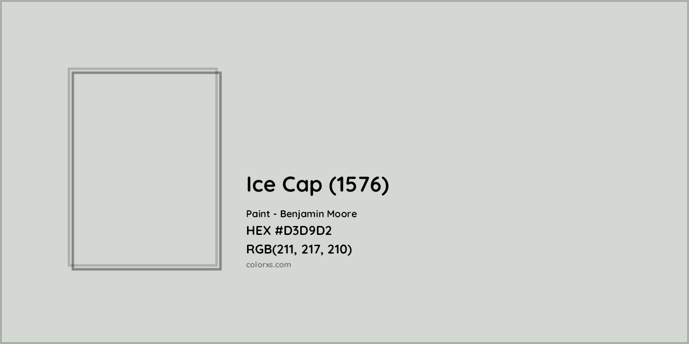 HEX #D3D9D2 Ice Cap (1576) Paint Benjamin Moore - Color Code
