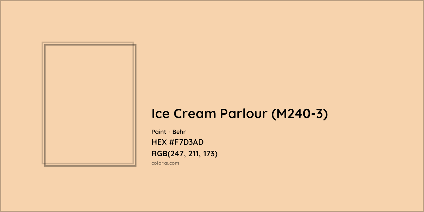 HEX #F7D3AD Ice Cream Parlour (M240-3) Paint Behr - Color Code