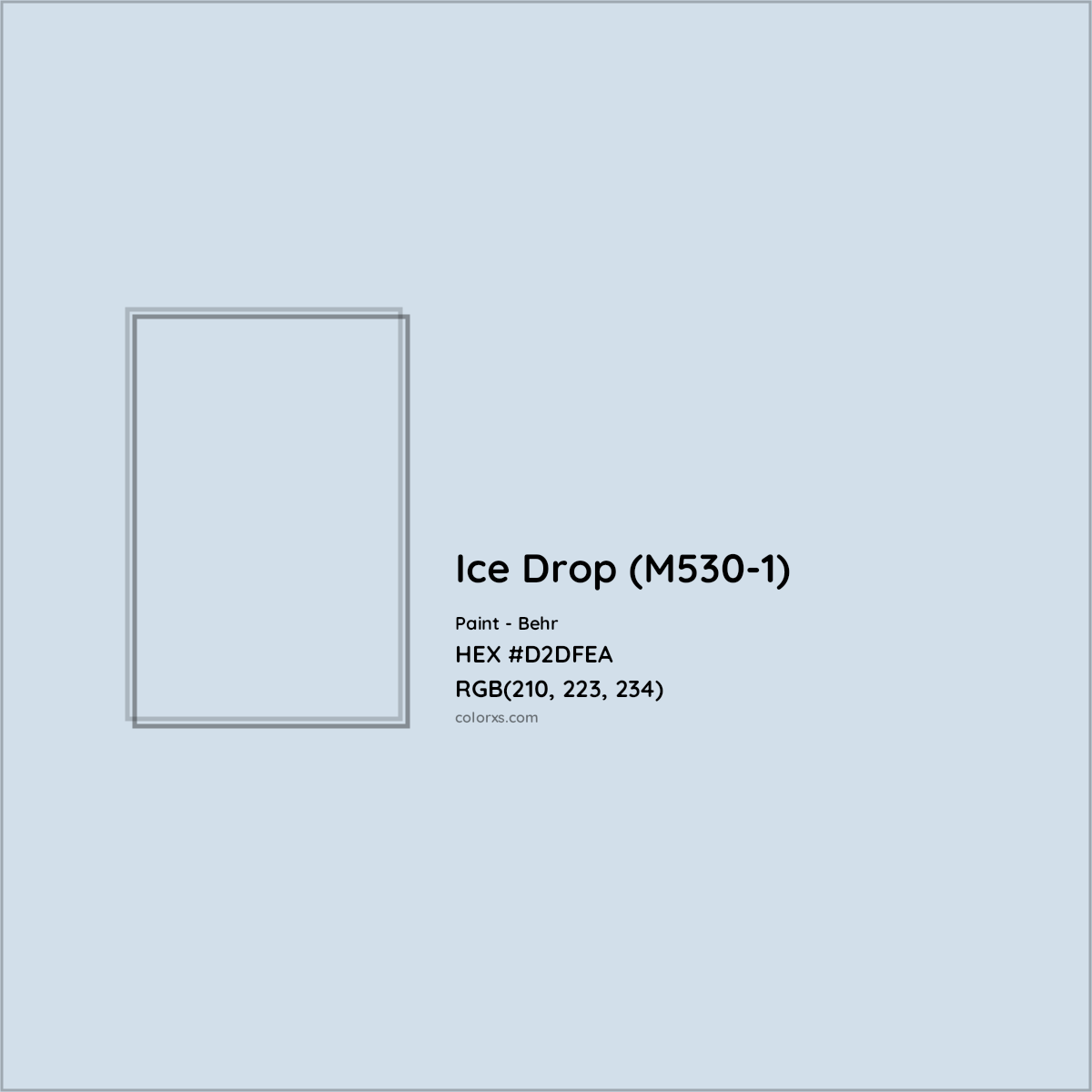HEX #D2DFEA Ice Drop (M530-1) Paint Behr - Color Code