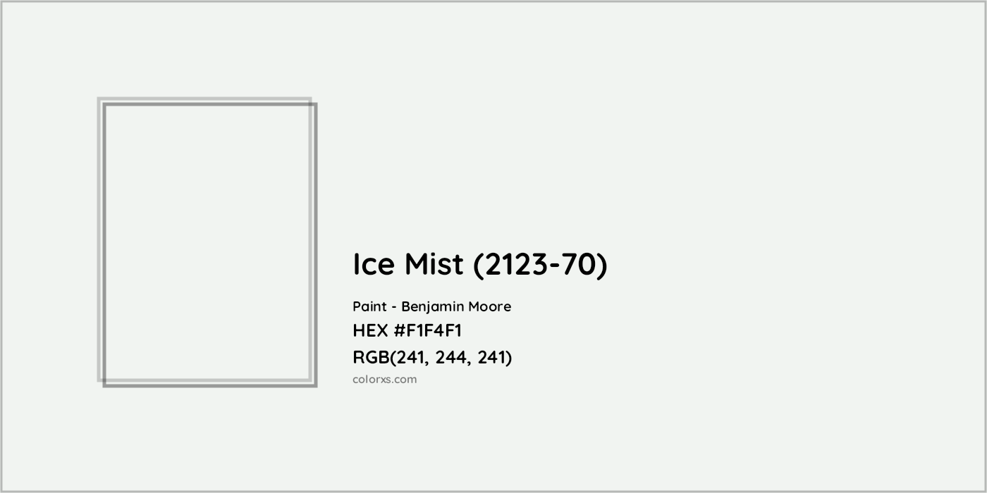 HEX #F1F4F1 Ice Mist (2123-70) Paint Benjamin Moore - Color Code