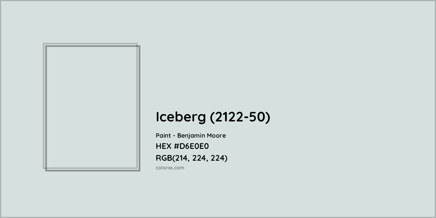 HEX #D6E0E0 Iceberg (2122-50) Paint Benjamin Moore - Color Code