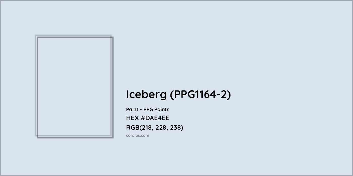 HEX #DAE4EE Iceberg (PPG1164-2) Paint PPG Paints - Color Code