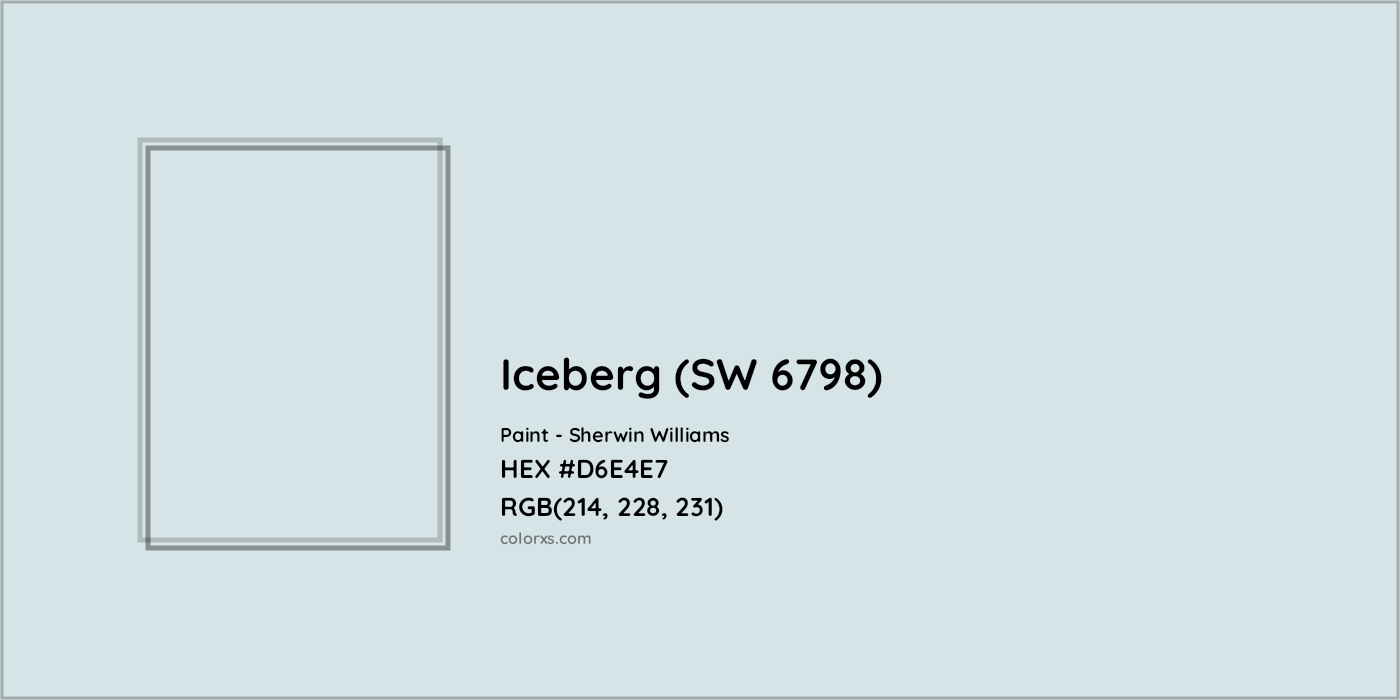 HEX #D6E4E7 Iceberg (SW 6798) Paint Sherwin Williams - Color Code