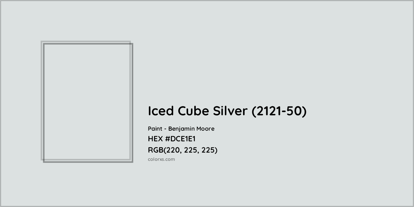 HEX #DCE1E1 Iced Cube Silver (2121-50) Paint Benjamin Moore - Color Code