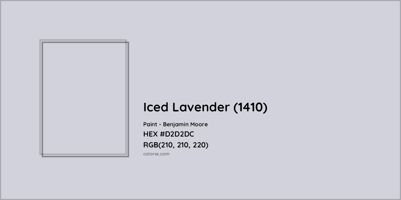 HEX #D2D2DC Iced Lavender (1410) Paint Benjamin Moore - Color Code