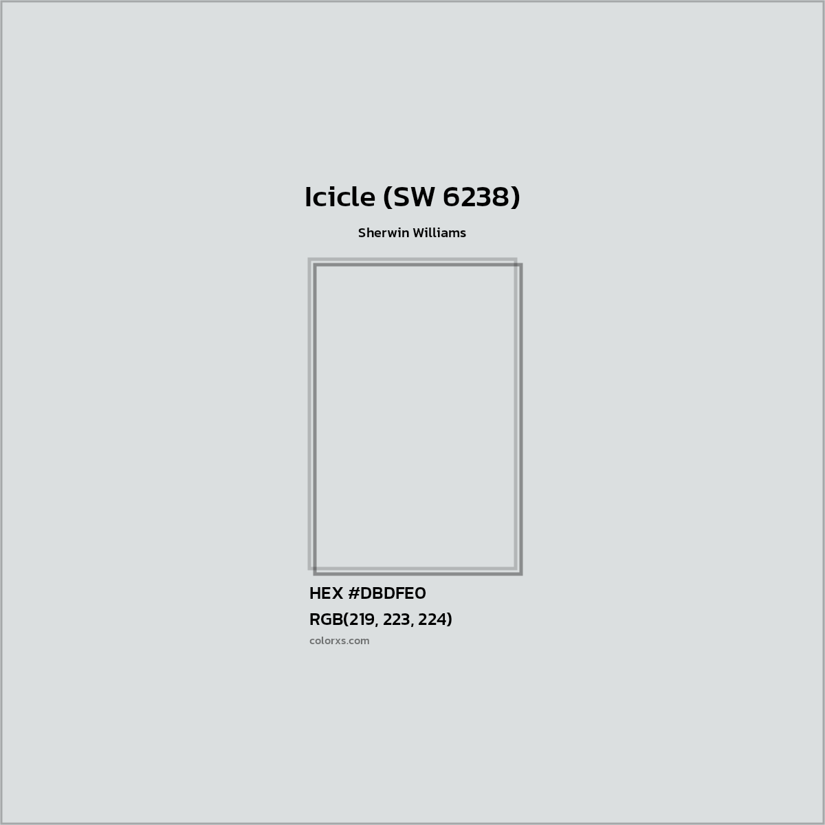 HEX #DBDFE0 Icicle (SW 6238) Paint Sherwin Williams - Color Code