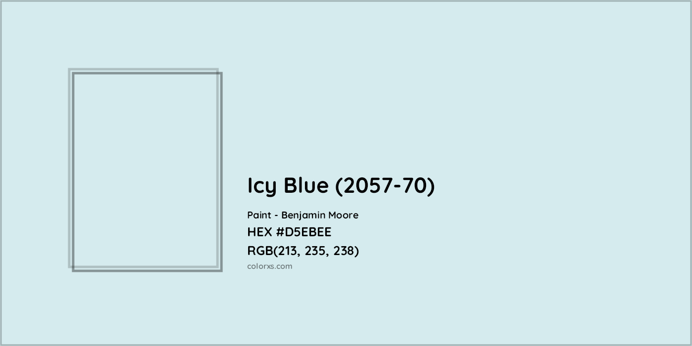 HEX #D5EBEE Icy Blue (2057-70) Paint Benjamin Moore - Color Code