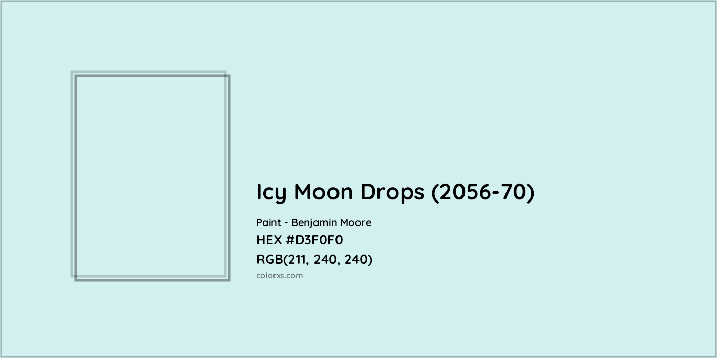 HEX #D3F0F0 Icy Moon Drops (2056-70) Paint Benjamin Moore - Color Code