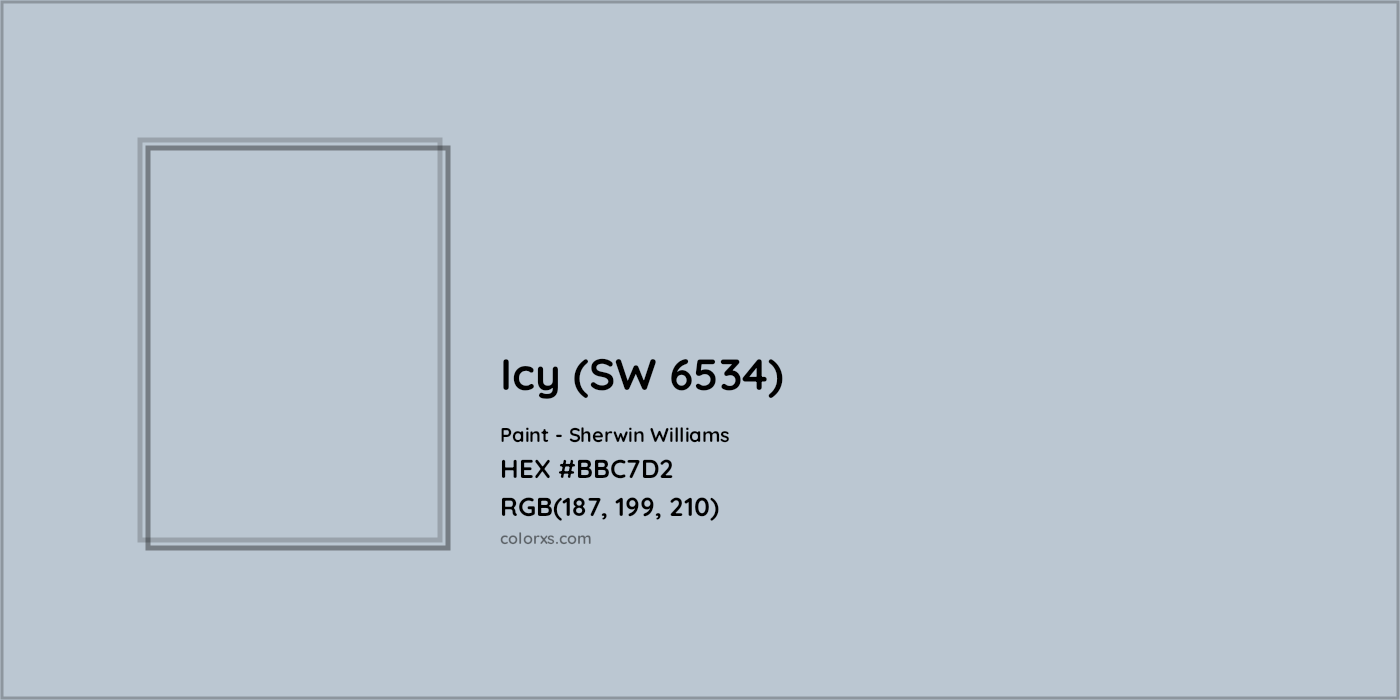 HEX #BBC7D2 Icy (SW 6534) Paint Sherwin Williams - Color Code
