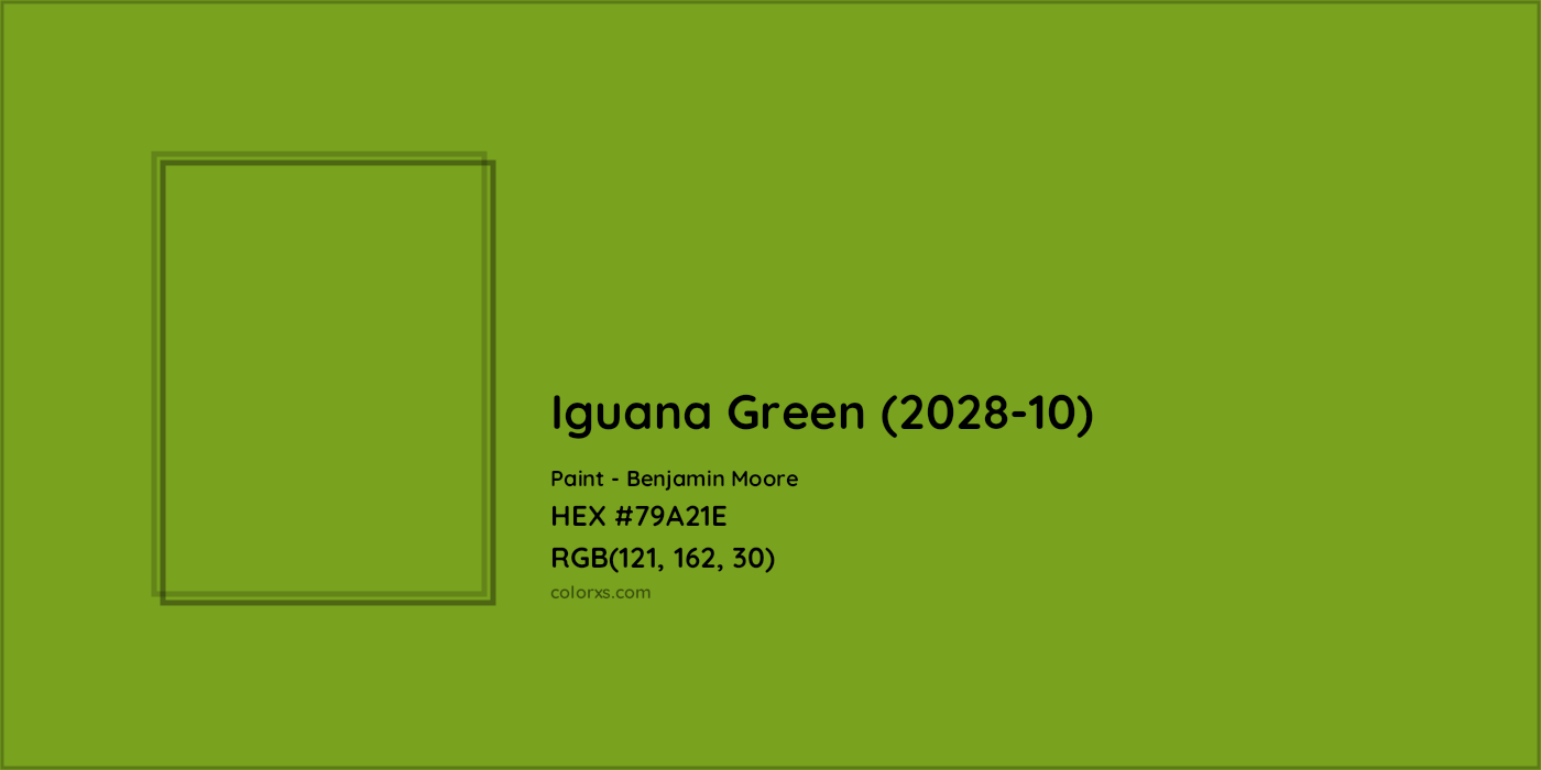HEX #79A21E Iguana Green (2028-10) Paint Benjamin Moore - Color Code