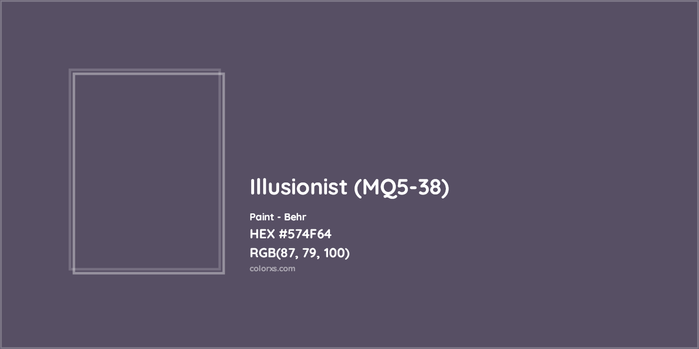 HEX #574F64 Illusionist (MQ5-38) Paint Behr - Color Code