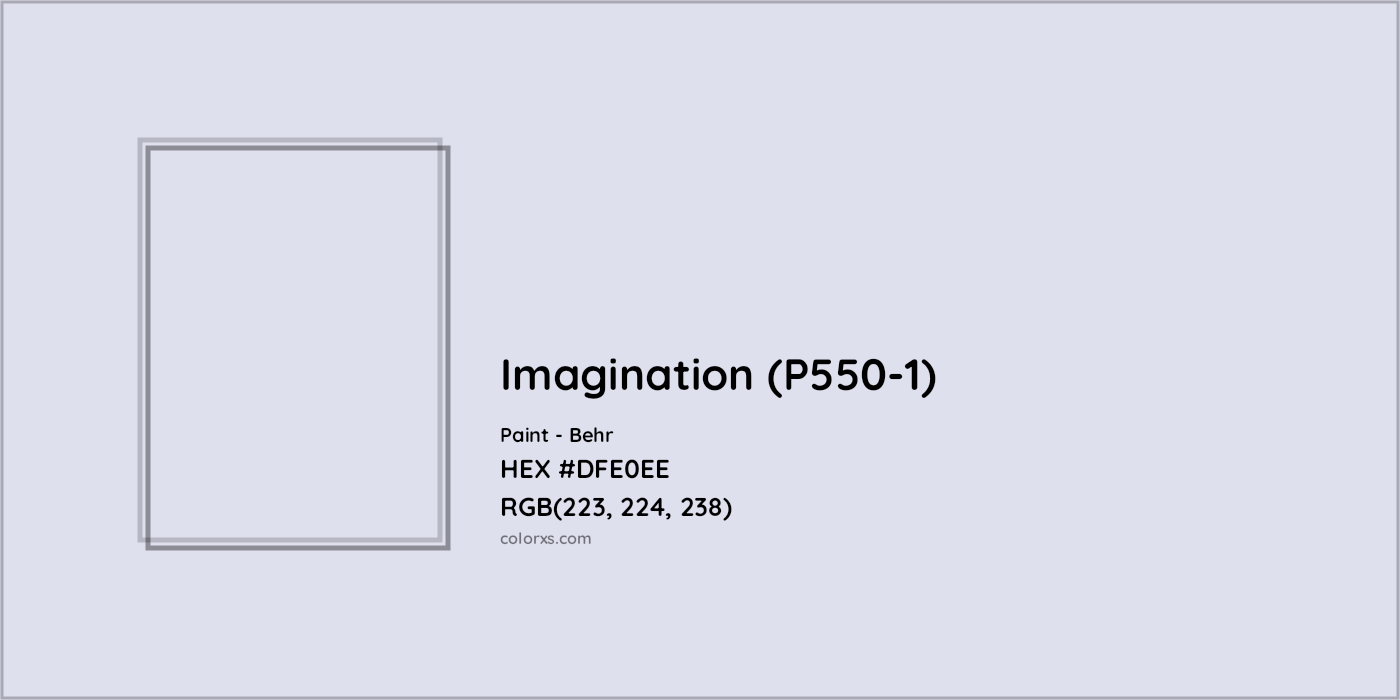 HEX #DFE0EE Imagination (P550-1) Paint Behr - Color Code