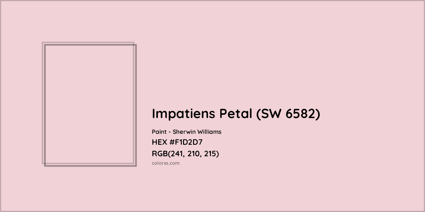 HEX #F1D2D7 Impatiens Petal (SW 6582) Paint Sherwin Williams - Color Code