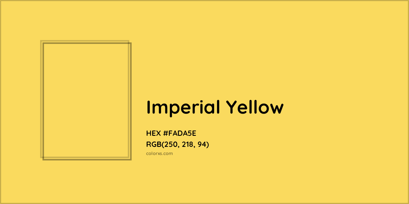 HEX #FADA5E Imperial Yellow Color - Color Code