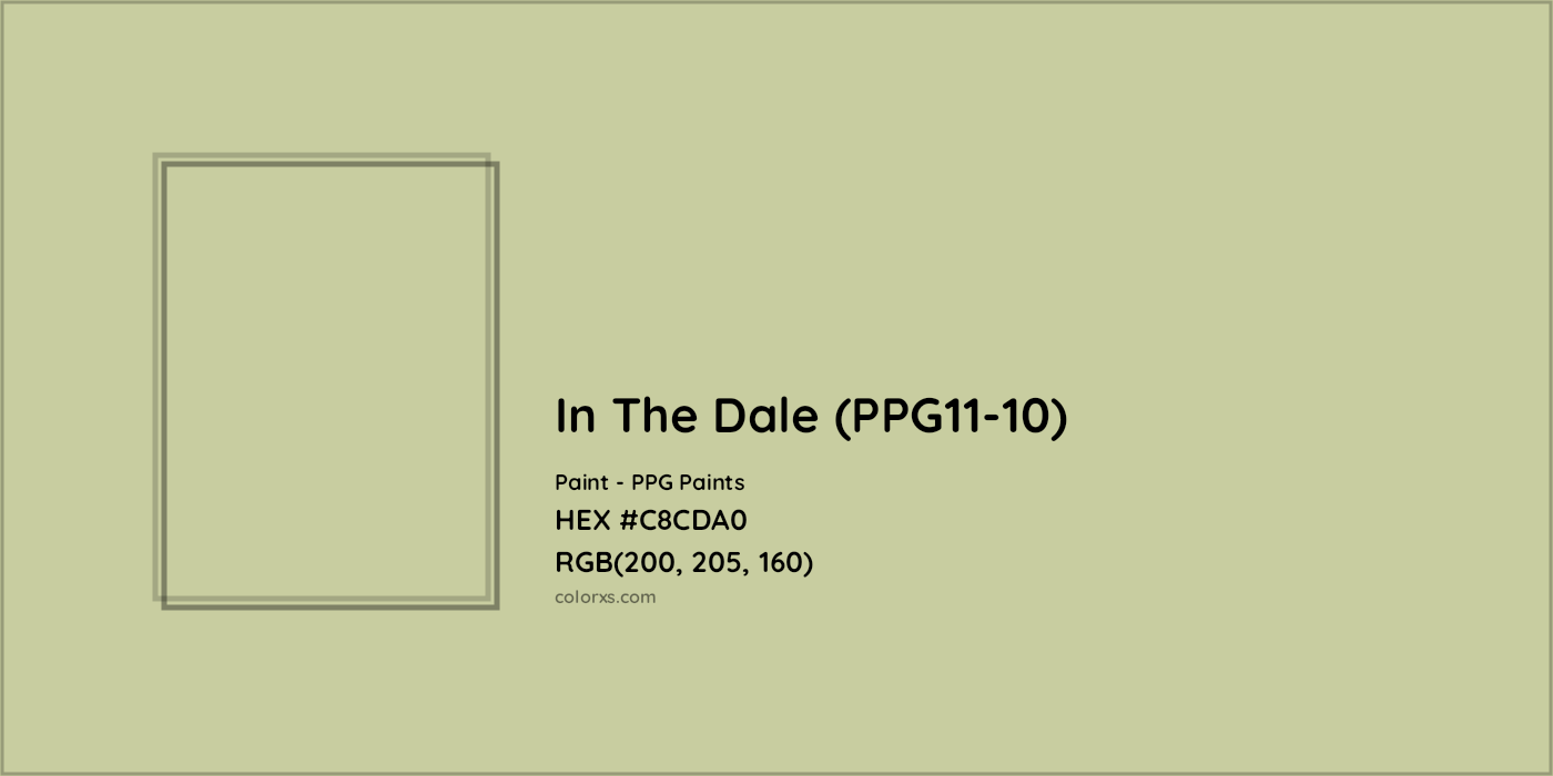 HEX #C8CDA0 In The Dale (PPG11-10) Paint PPG Paints - Color Code