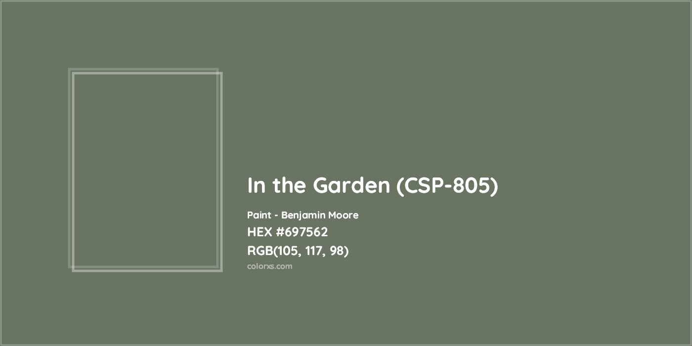 HEX #697562 In the Garden (CSP-805) Paint Benjamin Moore - Color Code