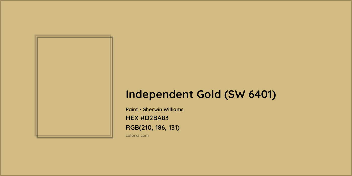 HEX #D2BA83 Independent Gold (SW 6401) Paint Sherwin Williams - Color Code