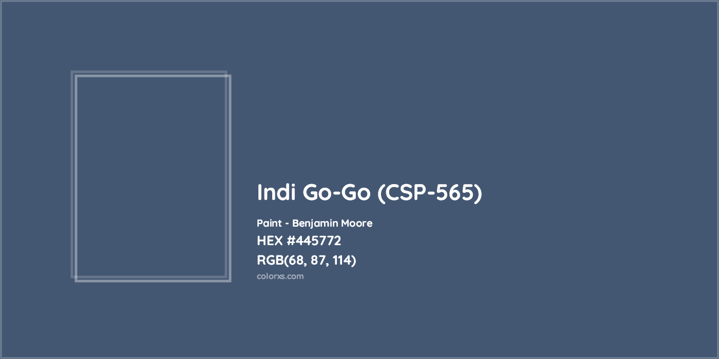 HEX #445772 Indi Go-Go (CSP-565) Paint Benjamin Moore - Color Code