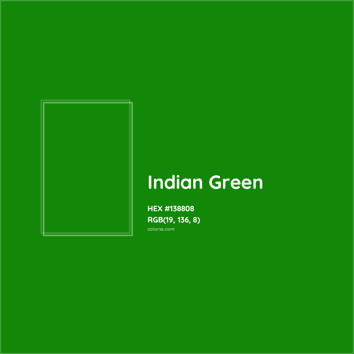 HEX #138808 Indian Green Other Flag - Color Code