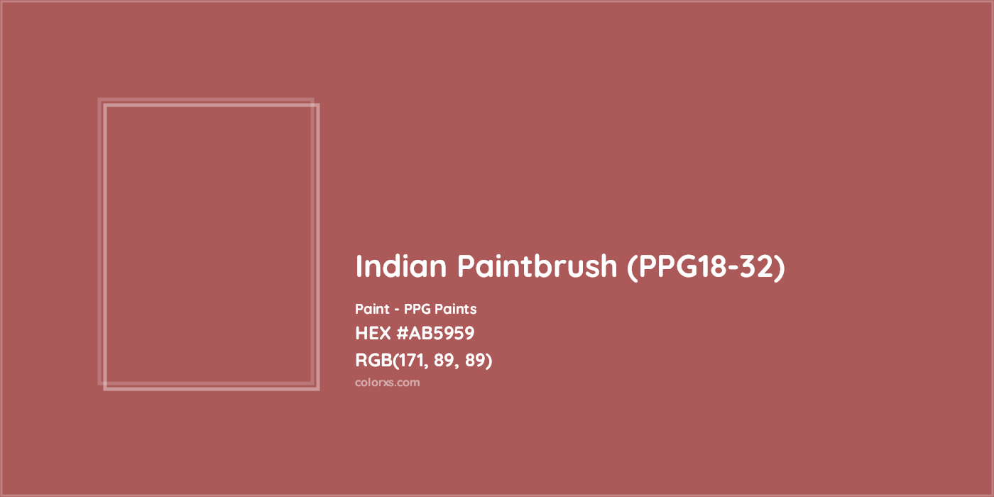 HEX #AB5959 Indian Paintbrush (PPG18-32) Paint PPG Paints - Color Code
