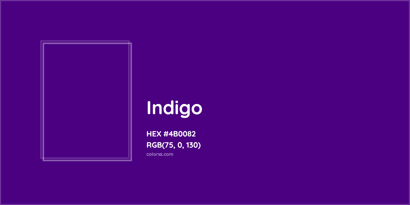 HEX #4B0082 Indigo Color - Color Code