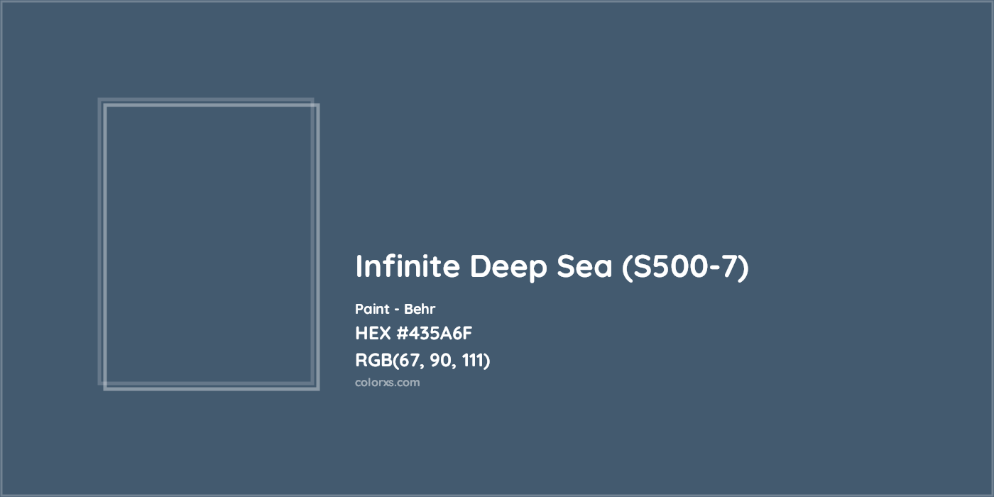 HEX #435A6F Infinite Deep Sea (S500-7) Paint Behr - Color Code