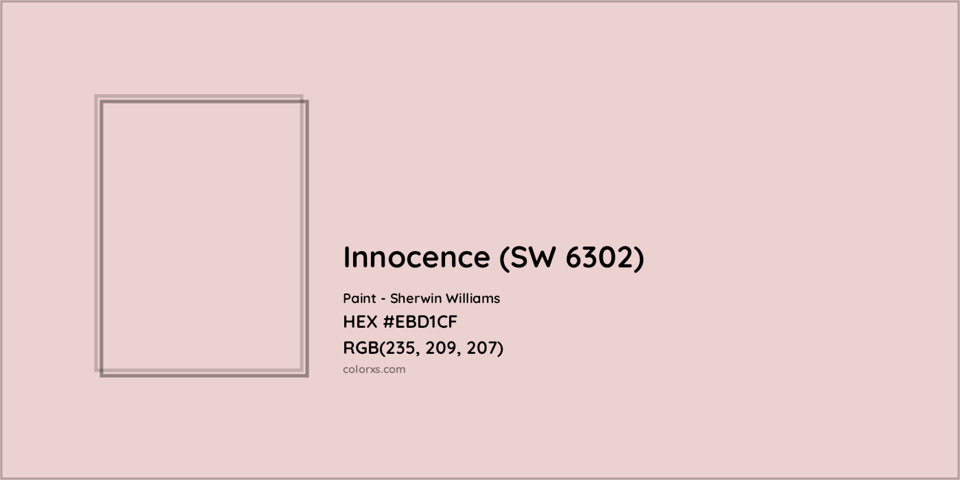 HEX #EBD1CF Innocence (SW 6302) Paint Sherwin Williams - Color Code