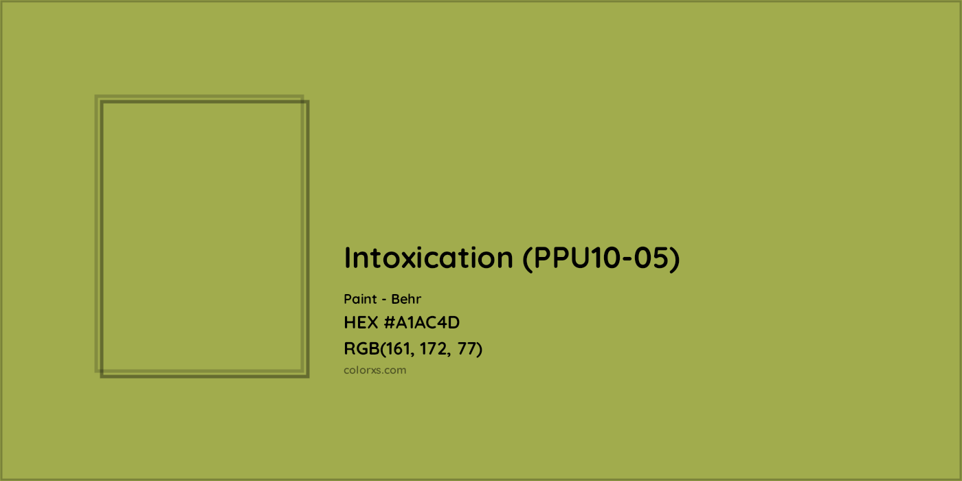 HEX #A1AC4D Intoxication (PPU10-05) Paint Behr - Color Code
