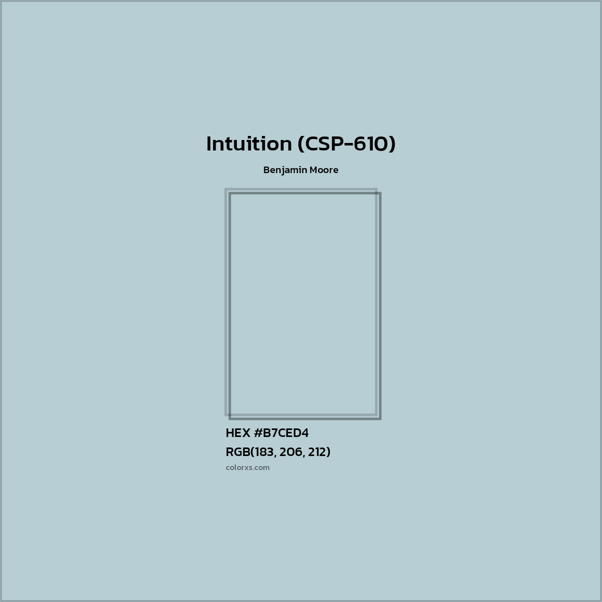 HEX #B7CED4 Intuition (CSP-610) Paint Benjamin Moore - Color Code