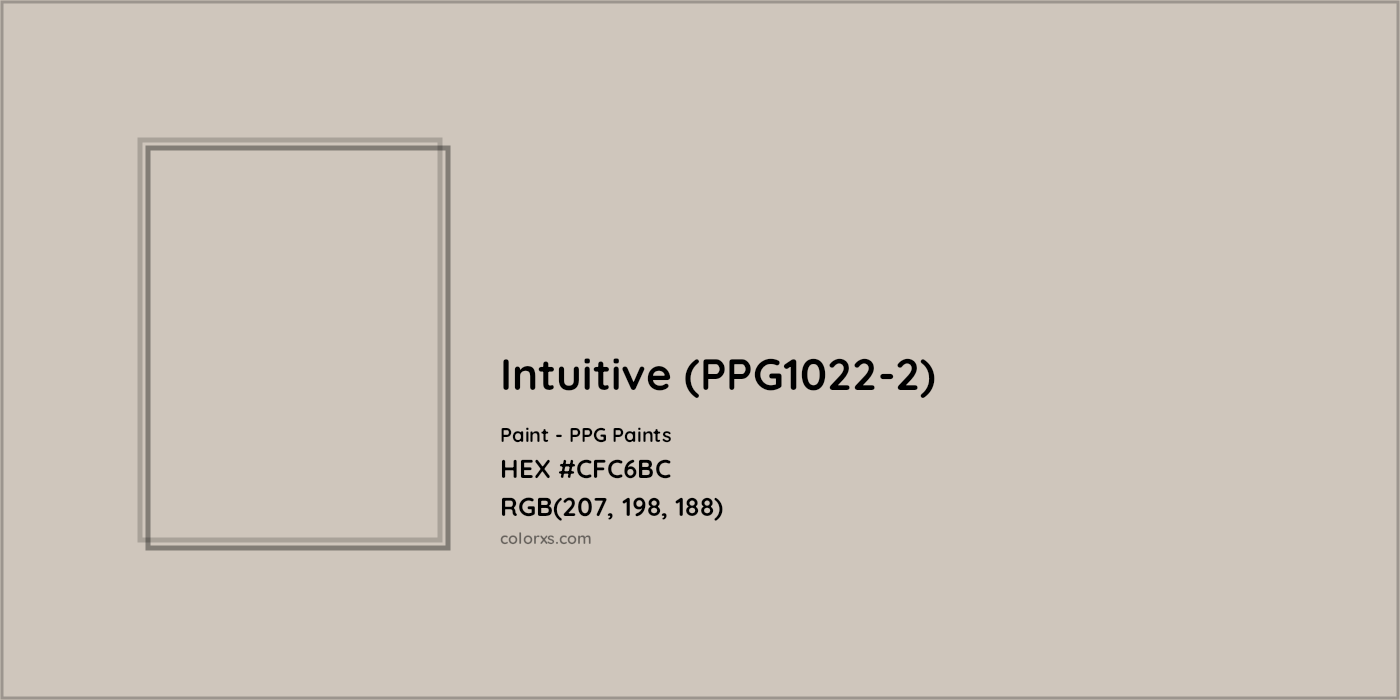 HEX #CFC6BC Intuitive (PPG1022-2) Paint PPG Paints - Color Code