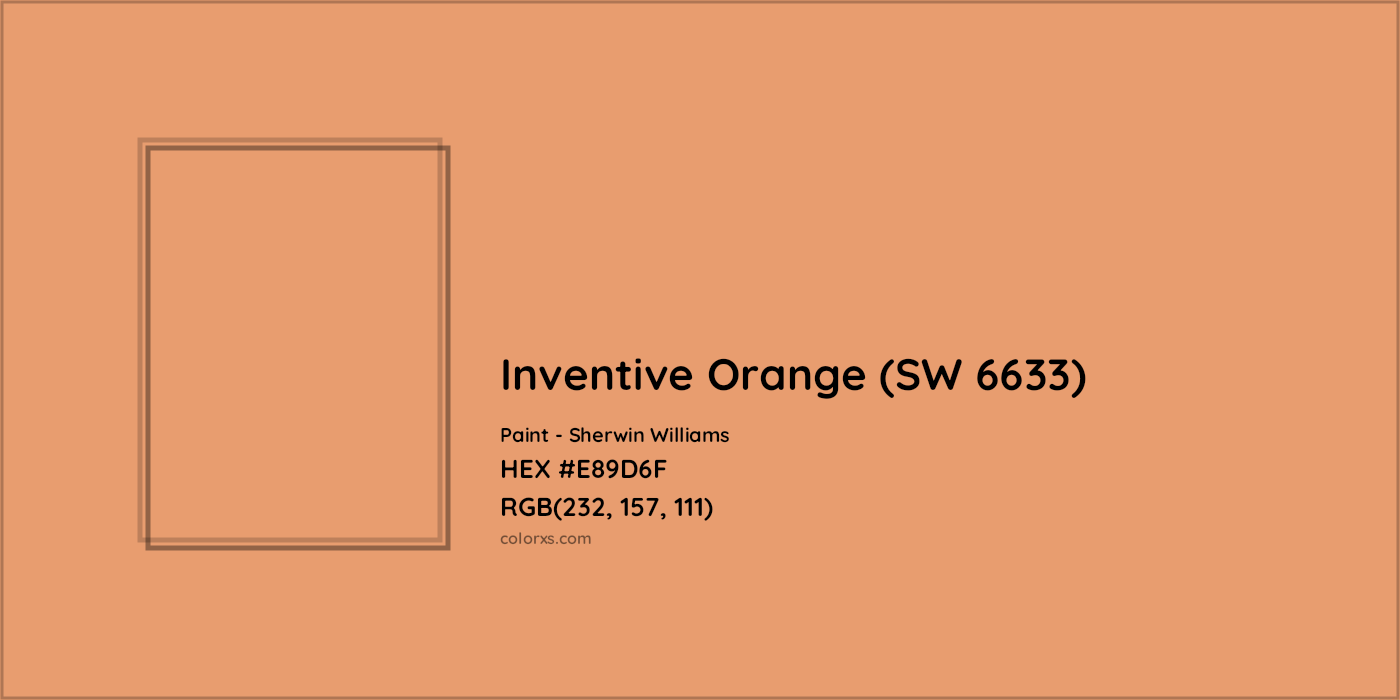 HEX #E89D6F Inventive Orange (SW 6633) Paint Sherwin Williams - Color Code