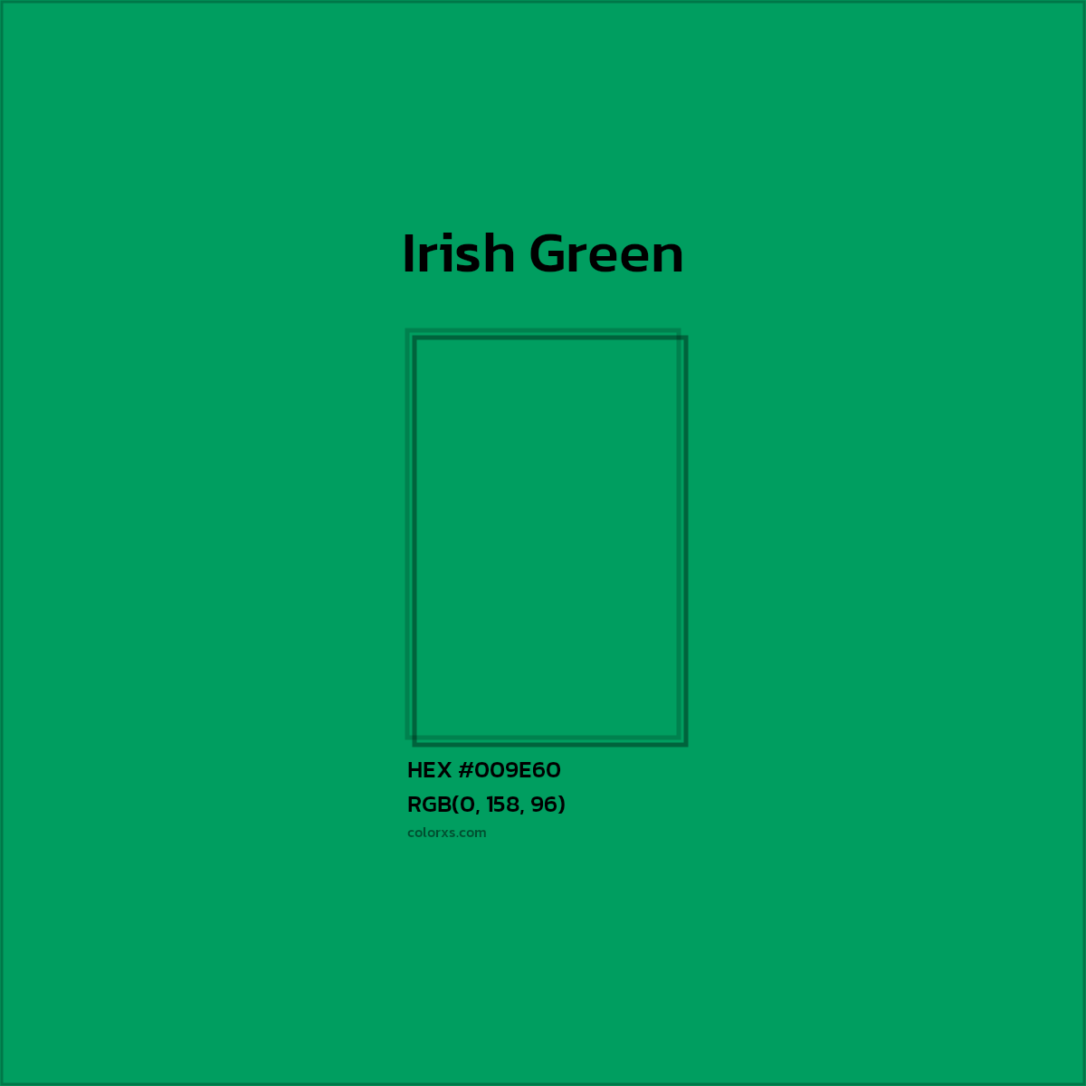 HEX #009E60 Irish Green Other Flag - Color Code