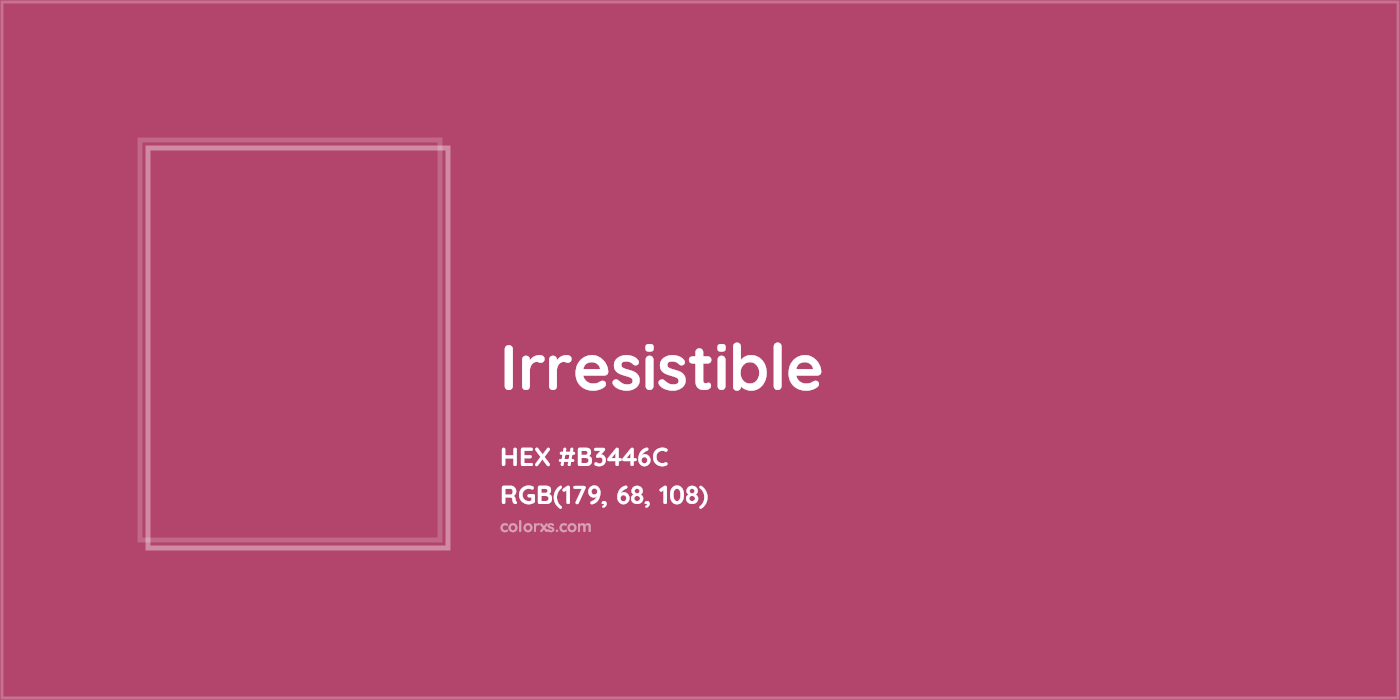 HEX #B3446C Irresistible Color - Color Code